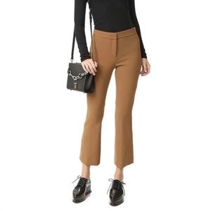 THEORY copped flared wool pants